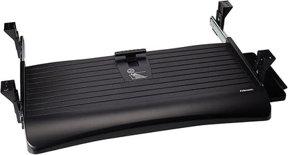 Fellowes Office Suites Underdesk Keyboard Drawer, Black/Silver (9140303) (Pack of 2)