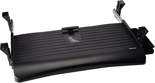 Fellowes Office Suites Underdesk Keyboard Drawer, Black/Silver (9140303) (Pack of 2)