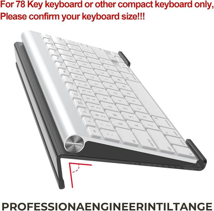 Egchi Acrylic Computer Keyboard Stand for Desk, Keyboard Riser Tilt Lift, Keyboard Holder for Desktop, Desk Keyboard Lifter（Black）