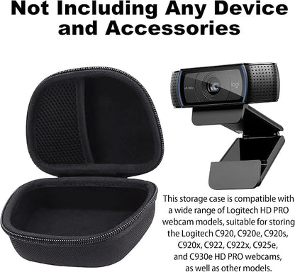 Aenllosi Hard Case Replacement for Logitech HD Pro Webcam fits C920/ C930e/C922 (Black)