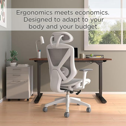 STAPLES Ergonomic Task Chair, Mesh, Ergonomic, Lumbar Support, Gray