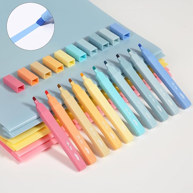 Mr. Pen- Aesthetic Bible Highlighters No Bleed Through, 10 Pack | Pastel Colors, Cute Highlighter for Journaling Supplies and School Accessories, Bible Highlighters and Pens No Bleed