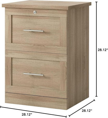 Realspace® 17" D Vertical 2-Drawer File Cabinet, Spring Oak