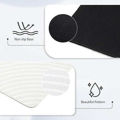 iCasso Big Desk Pad, XXL Extended Gaming Mouse Pad, Large Mouse Pad for Desk Rubber Base Mousepad with Stitched Edges, Keyboard Mouse Mat for Work, Game, Office, Home, Lines