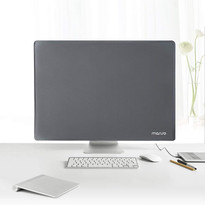 MOSISO Monitor Dust Cover 22, 23, 24, 25 inch Anti-Static Dustproof LCD/LED/HD Panel Case Computer Screen Protective Sleeve Compatible with iMac 24 inch, 22-25 inch PC, Desktop and TV, Space Gray