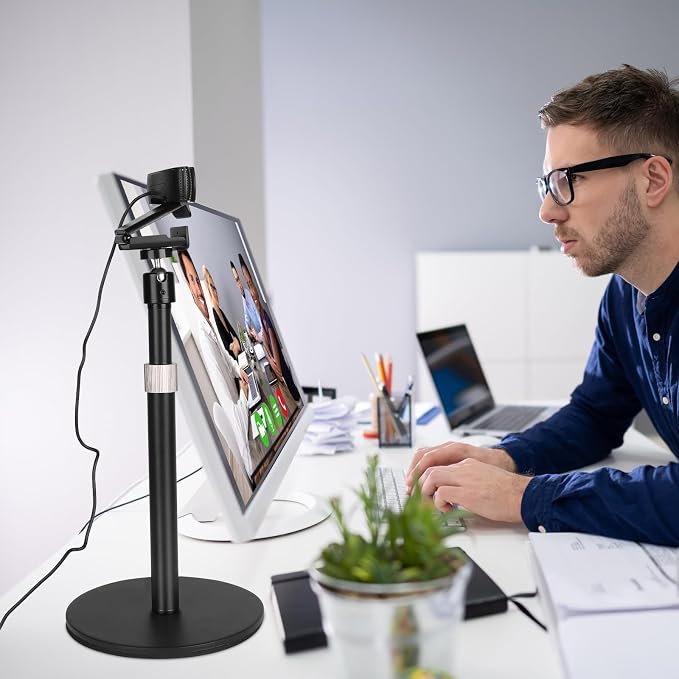 Mippko Webcam Camera Stand Phone Holder for Desk,1/4"-20 Threaded Compatible with Logitech Webcam C920 / C920S / C920x / C922 / C922x / C925e / C930 / C930e / C615 / C960,DSLR Camera/Smartphone