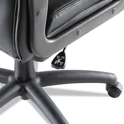 Alera Fraze Series High-Back Swivel/Tilt Chair, Black Leather
