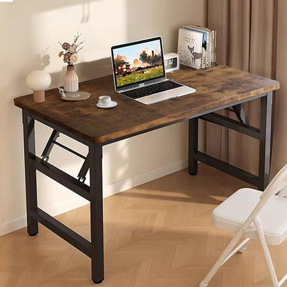 Folding Desk ,39.4 Inch No Assembly Folding Computer Desk, Space-Saving Small Desk for Home Office Bedroom Dorm Study, Compact Portable Foldable Laptop Desk