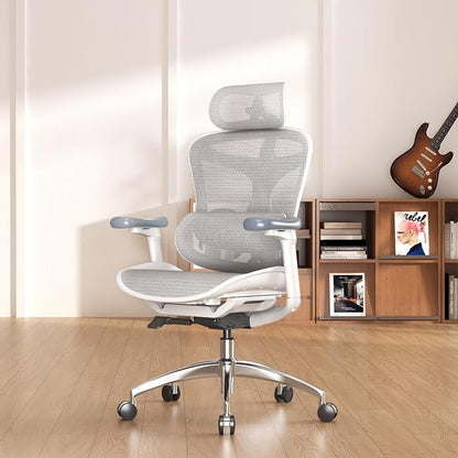 SIHOO Doro C300 Ergonomic Office Chair with Ultra Soft 3D Armrests, Dynamic Lumbar Support for Home Office Chair, Adjustable Backrest Desk Chair, Swivel Big and Tall Computer Chair 2 Packs (Grey)