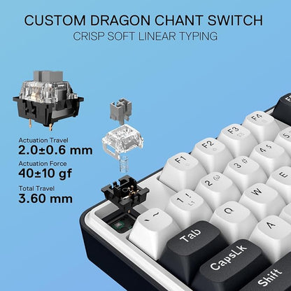 Redragon K689 Wired Gasket RGB Gaming Keyboard, 108 Keys Mechanical Keyboard w/Extra 4 Hotkeys, Upgraded Hot-swappable Socket, 3-Layer Noise Dampening, Mixed Color Keycaps, Custom Linear Switch