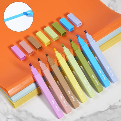 Mr. Pen- Aesthetic Highlighters No Bleed, 8 Pack, Autumn Colors, Chisel Tip | Cute Highlighters Assorted Colors for Journaling, Highlighting, Underlining, Fast Dry, Back to School Supplies