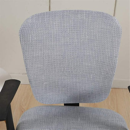 Jinzio Computer Office Chair Cover - Split Protective & Stretchable Cloth Polyester Universal Desk Task Chair Chair Covers Stretch Rotating Chair Slipcover, Light Grey
