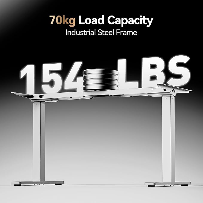 Electric Standing Desk,40x24 Inches Adjustable Height Stand up Desk, Sit Stand Home Office Desk with Splice Board, 3 Preset Heights,Equipped with Hooks,Ergonomic Computer Desk Workstation，White