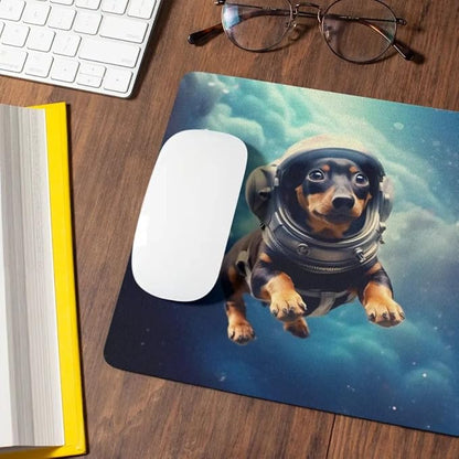 Mouse Pad Astronaut Dog in Space Mouse Pad Puppy floating in Space for Home Office Work Desk Computer Desktop Laptop for Dog Lovers (Dachshund)