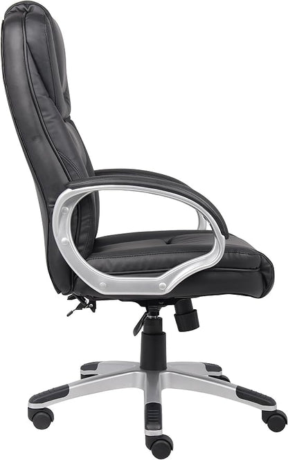 Boss Black No Tools Required Executive Leather Chair