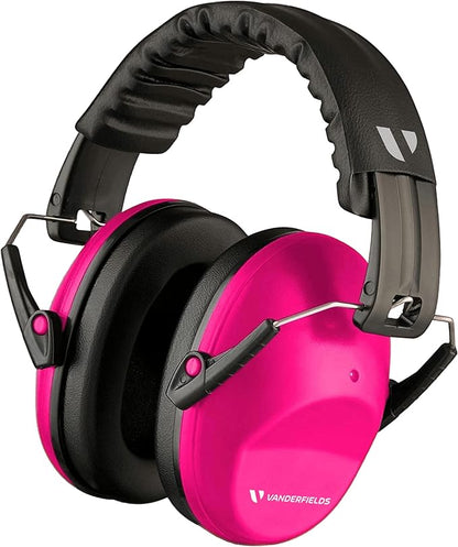 Vanderfields - Hearing Protection Ear Muffs - Over 31 dB (2K Hz) Broad Noise Cancelling Sound Reduction - Adults & Teens