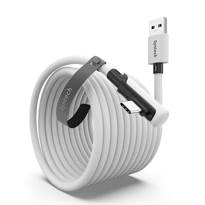 Syntech Link Cable 20 FT Compatible with Oculus/Meta Quest 3/Meta Quest2/Pro/Pico 4/Ultra Accessories and PC/SteamVR, High Speed PC Data Transfer, USB 3.0 to USB C Cable for VR Headset