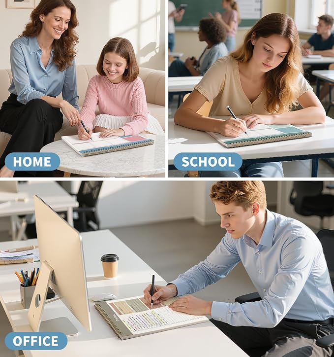 104 Pgs Weekly To Do List Notepad, 52 Duplex-Printed Undated Sheets 100 GSM（8.5"×11") Weekly Desk Planner For Work Home School Office Desk Accessories Supplies & Goal Setting Tasks - Blue