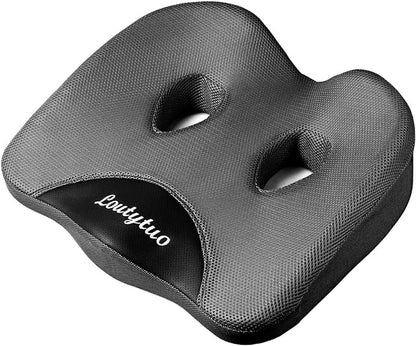LOUTYTUO Seat Cushion Pillow,100% Memory Foam and Washable Cover,for Office Chair,Car Seat and Wheelchair,Tailbone & Sciatica & Back Pain Relief