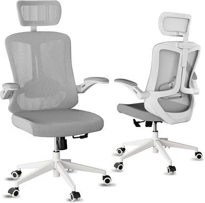 balmstar Ergonomic Office Chair Desk Chair - Mesh Computer Chair with 360° Swivel Wheels, Adjustable 90-130° Recline & Lumbar Support for Home Office, Supports up to 350lbs