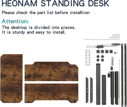59 Inch Electric Standing Desk, Height Adjustable Sit Stand Desk with Memory Control and Spacious Desktop for Home Office