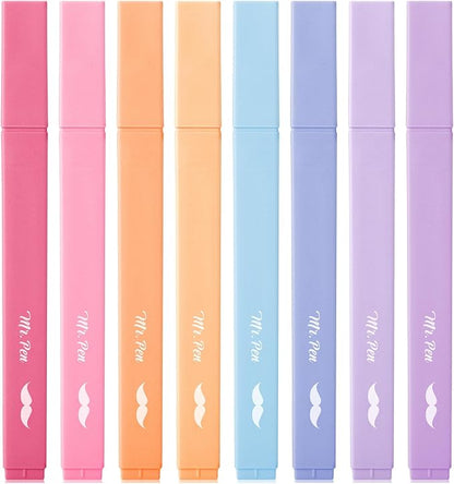 Mr. Pen- Aesthetic Highlighters No Bleed, 8 Pack, Assorted Colors | Chisel Tip, Cute Highlighters Assorted Colors for Journaling, Highlighting, Underlining, Fast Dry, Back to School Supplies