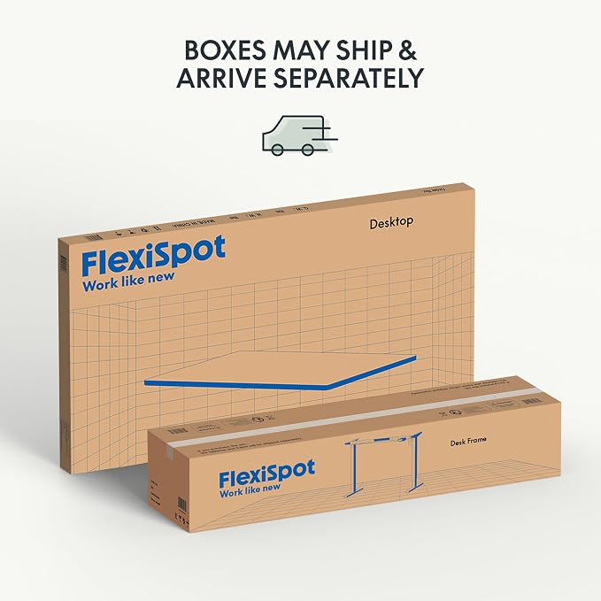 FLEXISPOT E6 Bamboo 3-Stage Dual Motor Electric Standing Desk 48 x 24 Sit Stand Up Desk, Holds 220 lbs, Adjustable Height w/Memory Presets, Solid Walnut Bamboo Desktop & White Frame, Ships in 2 Boxes