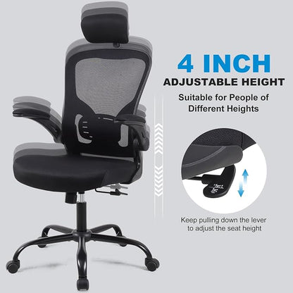 Ergonomic Office Desk Chair 6Pack- Mesh Home Office Desk Chairs with Lumbar Support & 3D Adjustable Armrests,Executive Rolling Chair(6Pack Office Chair)