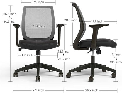 Staples Ergonomic Task Chair, Mesh, Ergonomic, Adjustable Height, Swivel