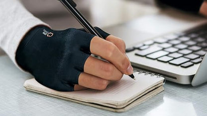Copper Compression Arthritis Gloves | Fingerless Arthritis Carpal Tunnel Pain Relief Gloves For Men & Women | Hand Support Wrist Brace For Rheumatoid, Tendonitis, Swelling, Crocheting 2 Pairs Black L