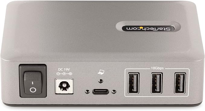 StarTech.com 10-Port USB-C Hub - 8X USB-A/2x USB-C - Self-Powered w/65W Power Supply - USB 3.1 10Gbps - Desktop/Laptop USB Hub w/USB-IF Certified 3ft Locking Cable, USB C Splitter, TAA