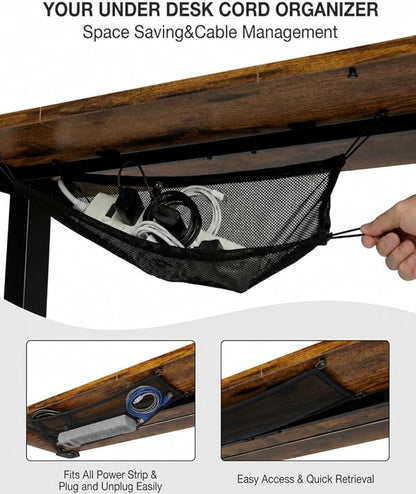 Acrolix Electric Standing Desk, Height Adjustable Home Office Desk with Memory Presets & Cable Management,Rustic Brown Sit Stand Desk for Work from Home, Ergonomic Computer Desk (40" x 24")
