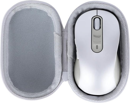 Lebakort Storage Case Compatible with Logitech Signature M650 L / M550 L Full Size Mouse (Off White Case)