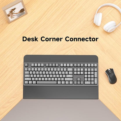 Suptek 17-inch Black Corner Mounting Bracket Extender for L-Shaped Desks – Fits Under-Desk Keyboard Trays (Model DESKEX01)