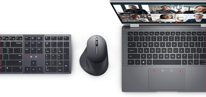 Dell KM900 Premier Collaboration Keyboard and Mouse - Zoom Touch Controls, Backlight Keyboard, Bluetooth 5.1, Radio Frequency 2.4GHz - Black