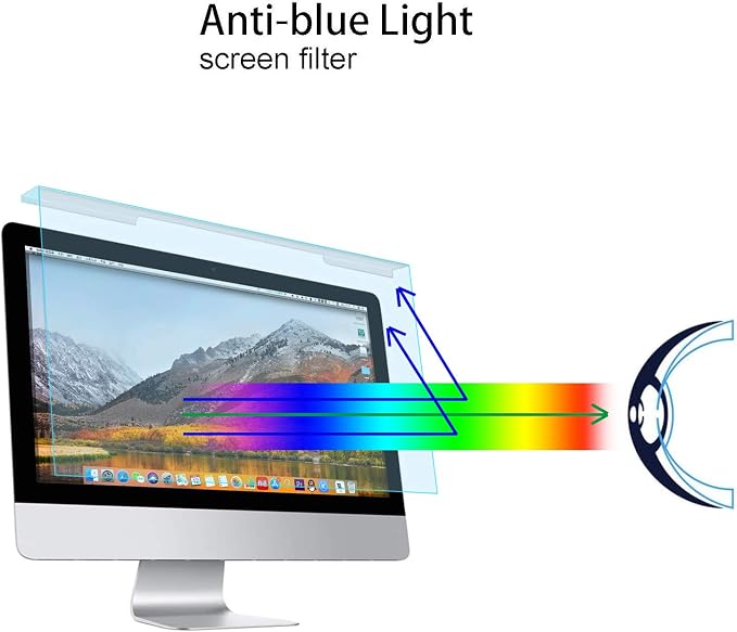 MOSISO 30-32 inch Computer Blue Light Blocking Screen Protector Anti-UV Eye Protection Filter Film Panel for Diagonal 30,31,31.5,32 inch 16:9 Widescreen Desktop PC LED Monitor(28.27x16.57 inch/L x W)
