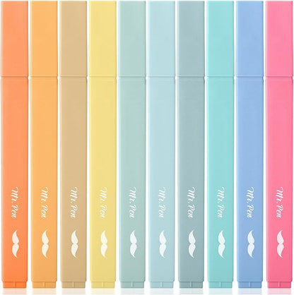 Mr. Pen- Aesthetic Bible Highlighters No Bleed Through, 10 Pack | Pastel Colors, Cute Highlighter for Journaling Supplies and School Accessories, Bible Highlighters and Pens No Bleed