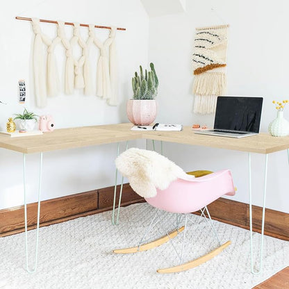 Kaboon Universal Tabletop 40"x18", Solid One-Piece Melamine Table Top, Double Desk L-Desk Floating Desk DIY, Home and Office Countertop, Oak/Grey Tone