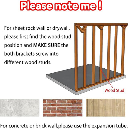 MM MELISEN Wall Mount Folding Table - 37x22 Inch, Walnut Versatile Table for Kitchen prep or Craft Studio. Solid Wood Surface Folds Flat. Perfect for Meal prep and Creative Projects