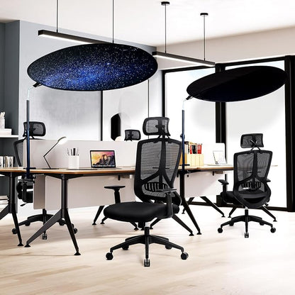 Office Cubicle Desk Shade Anti-Glare Cover Light Sensitive Professionals Cubicle Light Blocker for Workspaces Desk Canopy 36" Circular Shading Light Shade with Clamp