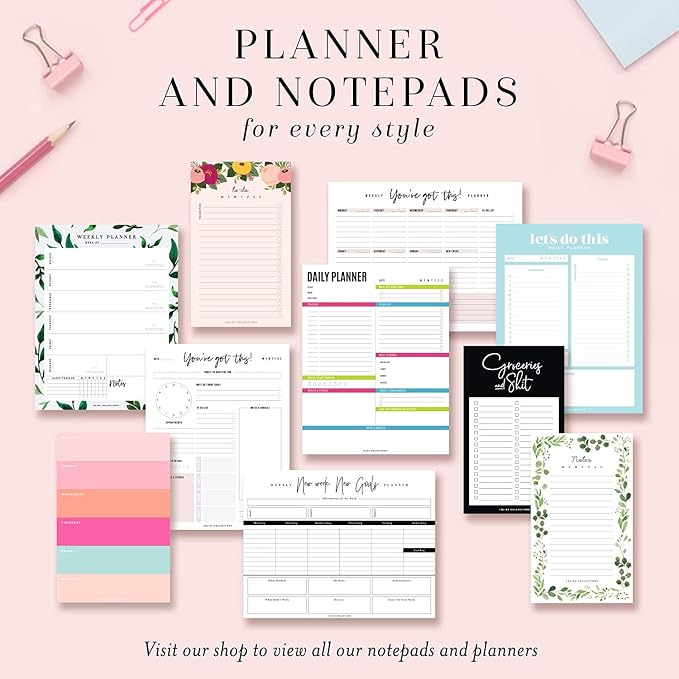 Boost Productivity with Undated Daily Planner - 50 Tear-Off Sheets - Goal Setting, Tasks & Notes - Organization & To-Do List (8.5 x 11)