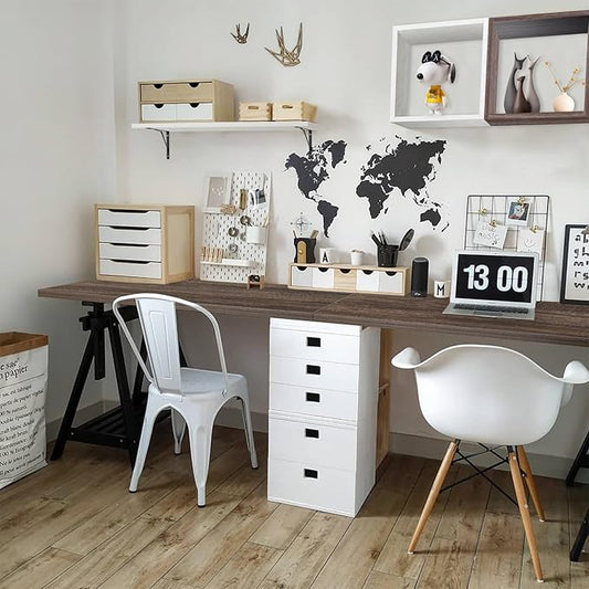 Kaboon 60x20 inches Tabletop, Solid One-Piece Desktop for Sit Stand Desk, Double Desks, L Desk DIY,Wood Countertop Home or Commercial Use,1 inch Thick, Eucalyptus, 20" D x 59.1" W