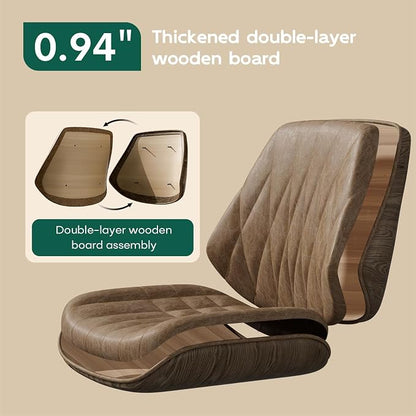 Office Desk Chair with Rubber Casters and Padded Arms, Premium Camel Brown Faux Leather Computer Chair, Height Adjustable Vintage Rolling Swivel Executive Task Chair for Home Office