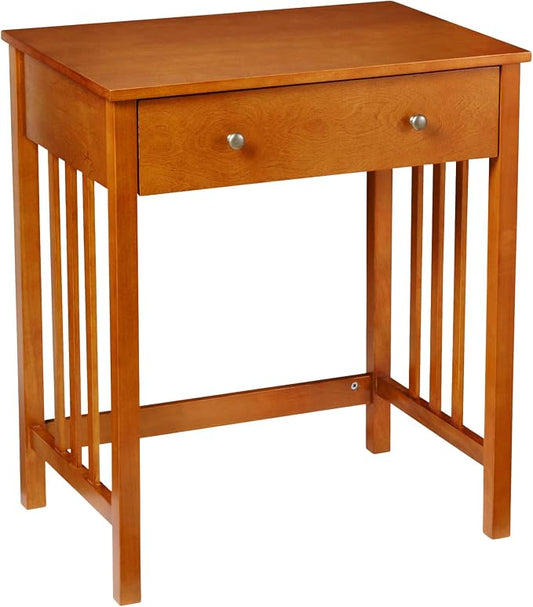 Convenience Concepts Designs2Go Mission Desk 26" - Contemporary Modern Office, Den Desk with Keyboard Drawer, Modern Vanity, Hall Table, Oak