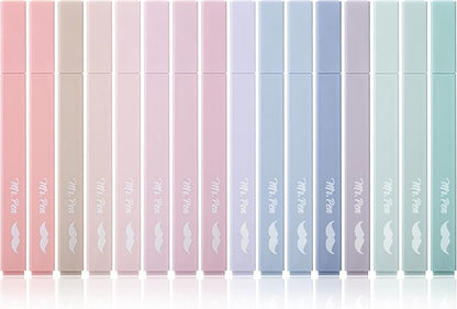 Mr. Pen- Aesthetic Highlighters No Bleed, 16 Pack, Morandi Colors | Chisel Tip, Cute Highlighters Assorted Colors for Journaling, Highlighting, Underlining, Fast Dry, Back to School Supplies