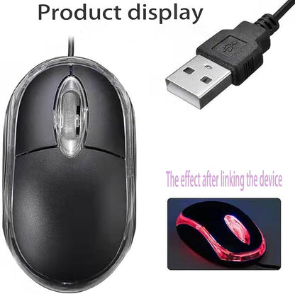 Guiheng 10 Pack Wired Mini Optical Mouse Computer Mouse Ergonomic Mouse with USB Mouse for Laptop PC Desktop mice Compatible with Windows Linux Mac fit for Office Business Home,Kids（Black）