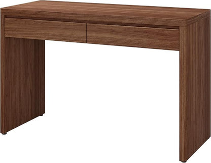 Henn&Hart 48" Modern Rectangular Wooden Home Office Desk Computer Desk Writing Table with 2 Storage Drawers for Home Office, Medium Walnut