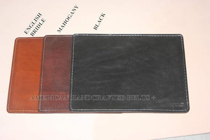 LEATHER MOUSE PADS: Three Great Color Finishes. Hand Tooled and made just for YOU in Missouri, the show me state!