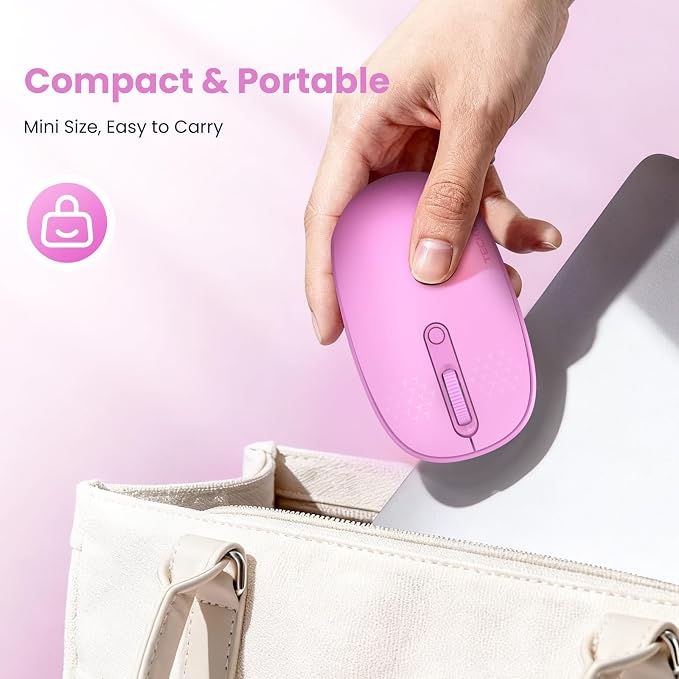 TECKNET Wireless Mouse,Bluetooth Mouse (BT5.3/5.0 & 2.4G) with USB Receiver Silent Optical Computer Mice，Wide Compatibility