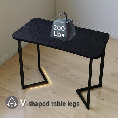 Funecy Computer Desk 40 Inch Small Table for Office,Modern Simple Style Writing Study Work Gaming Table for Home Office (Black)
